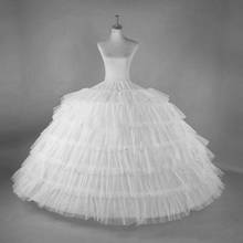 Ball Gown 6 Hoops Petticoat for Wedding Dress Crinoline Bridal Underskirt Layes Slip 6 Hoop Skirt For Quinceanera Dress 2024 - buy cheap
