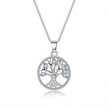 SILVERHOO S925 Sterling Silver Necklaces Tree-Shaped Cubic Zirconia Necklace For Women Best Selling Fine Jewelry Birthday Gifts 2024 - buy cheap