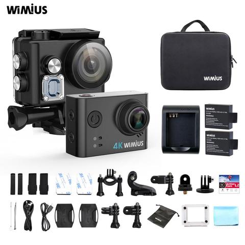 Wimius L2 HD 4K экшн-Камера Ультра 12MP 1080P 40M камера для шлема Водонепроницаемая wifi 170D велосипедная Спортивная экшн-видеокамера s 2022 - купить недорого