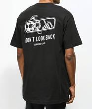 Женская футболка с принтом «don't look back», Готическая Повседневная хипстерская футболка из 100% хлопка, модная футболка в стиле гранж и tumblr, футболка унисекс с графическим принтом 2024 - купить недорого