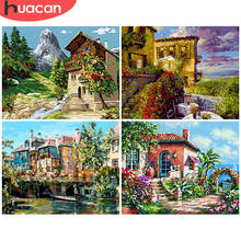 HUACAN Picture By Numbers House Landscape Handpainted Home Decoration Oil Painting Scenery Drawing Canvas Wall Art Gift 2024 - buy cheap