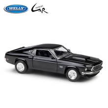 WELLY-modelo de coche de juguete para niños, aleación de Metal de simulación de juguete, modelo de colección, regalo, Ford Mustang Boss 1969, 1:24, 429 2024 - compra barato