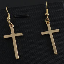 Fashion Cross Drop Earrings for Women Vintage Punk Gold Color Long Chain Dangle Earrings Jewelry Gifts Brincos Bijoux 2020 2024 - buy cheap