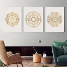 Quadros abstratos de mandala zen yoga, poster de parede do boho, arte geométrica, pintura de fotos decorativas, decoração de sala de estar moderna 2024 - compre barato