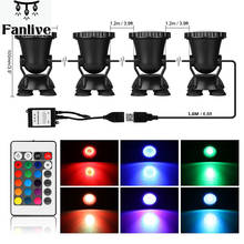 10pcs Led Underwater Fountain light Remote Control RGB 36-LED Underwater Spot Light IP68 for Water Garden Pond Fish Tank Light 2024 - buy cheap