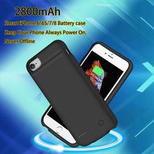 For i Phone 6/6S/7 /8 Battery Charger Case 2800mAh External Power Bank Charging Cover smooth surface for i Phone Battery Case 2024 - buy cheap