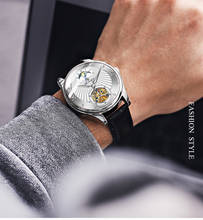 Senors watch  Automatic Mechanical Watch Men Luxury Leather Wrist Watch Fashion Tourbillon Wristwatch SN169 2024 - buy cheap