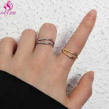 Women's Vintage Double Opening Ring Female Wedding Fashion Gold Silver Color Jewelry Large Adjustable Antique Ring Anilos Viking 2024 - buy cheap
