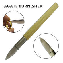 1PC 22cm Agate Burnisher With Bamboo Handle  Burnishing Art Metal Jewelry Handmade Making Tool Accessories 2024 - buy cheap