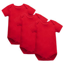 Body para bebês recém-nascidos, roupas de algodão de manga curta com estampa de 3 tamanhos para bebês de 0-24 meses 2024 - compre barato