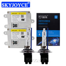 Skyjoyce-balastro de xênon hylux canbus 35w, bandeja de coração, lâmpada hid, 4300k, 5500k, 6500k, h7, d2h, h1, h11, kit de farol automático 2024 - compre barato