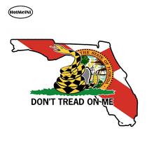 HotMeiNi 13cm x 8.9cm Car Styling Florida State Flag Don't Tread on Me Gadsden Flag Decal Truck Window Waterproof Car Sticker 2024 - buy cheap