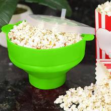 Silicone Popcorn Bowl Microwave Oven Folding Popcorn Bucket High Temperature Large With Lid Silicone Bucket Popcorn Bowl 2024 - buy cheap