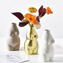 Enfeites de cerâmica para vaso feminino, alta qualidade, moderno, minimalista, criativo, decoração, utensílios, arranjo de flores 2021 2024 - compre barato