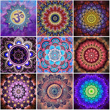 Full Round Square Drill Diamond Painting Mandala Flower 5D DIY Diamond Embroidery Mosaic Cross Stitch Crystal Home Decorations 2024 - buy cheap