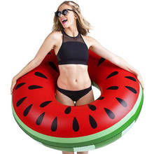 Rooxin 120cm Watermelon Pool Float Inflatable Circle Swimming Ring for Kids Adult Floating Seat Summer Beach Party Pool Toys 2024 - buy cheap