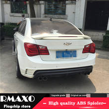 Spoiler traseiro para chevrolet cruze, spoiler com luz a 2015-2017 cruze, material abs de alta qualidade, asa traseira, primer, cor 2024 - compre barato