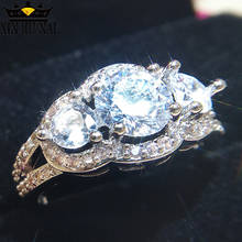 Luxurious  5A CZ Crystal Ring 925 anillos Silver Jewelry Best Gift Wedding Rings For Women Engagement Fine diamond jewelry 2024 - buy cheap