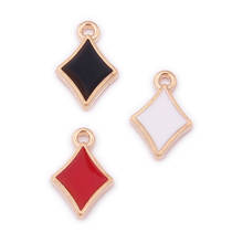 20pcs/Lot Simple Geometry Rhombus Shape Enamel Charms 14*9mm KC Gold Back Jewelry Making Charms 2024 - buy cheap