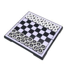 Hot Creative Mini Portable Magnetic HIPS Plastic Chess Set Circular Pieces For Friends&Children's Entertainment Gift Board Games 2024 - buy cheap