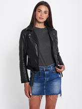 Ivas jaqueta feminina de couro legítimo, casaco para motociclista nelly de marca europeia 2024 - compre barato
