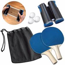 Raquete de tênis de mesa retrátil, portátil, jogo de ping pong, emocionantes, jogos para família, novo + duas raquetes + 3 bolas 2024 - compre barato