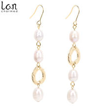 Lancharmed Freshwater Pearls Long Dangling Earrings Gift Jewelry Fashion Pearl Earrings for Women Girl 2024 - buy cheap