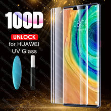 100D UV Full Glue Sceen Protector For P Smart Plus 2019 P Smart Z Liquid UV Tempered Glass For Huawei mate 20 30 P20 P30 Pro 5G 2024 - buy cheap