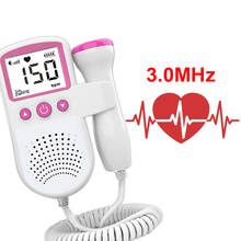 Monitor de ritmo cardíaco Fetal para mujer embarazada, Doppler Fetal portátil para el hogar, monitor de latido del corazón del bebé, batería reemplazable 2024 - compra barato