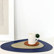 Cutelife-conjunto de 3 copos nórdicos, decoração de mesa e copos de couro, resistente ao calor, redondo, para chá e café 2024 - compre barato