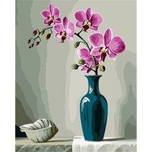 GATYZTORY Flowers Painting By Numbers For Adults DIY Kits HandPainted On Canvas With Framed Oil Picture Drawing Coloring By Numb 2024 - buy cheap