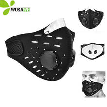 Reusable Anti-Pollution Cycling Face Mask Mouth-Muffle Dust Shield Sport Replaceable Filter Breathable MTB Bike Visor Respirator 2024 - buy cheap