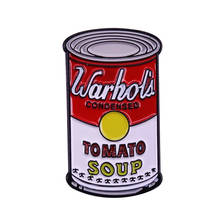 Campbell's Soup Cans inspired enamel brooch 2024 - buy cheap