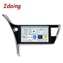Idoing-reproductor Multimedia PX6 para coche Toyota Corolla 10,2 2017, pantalla de 2018 ", navegación GPS, Bluetooth 5,0, Unidad Principal Carplay 2024 - compra barato