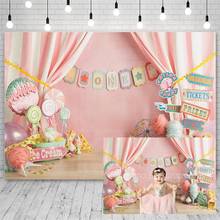 Avezano Photography Backdrop 1st Birthday Party Candy Prize Game Girl Pink Background For Photo Studio Photozone Photocall Decor 2024 - buy cheap