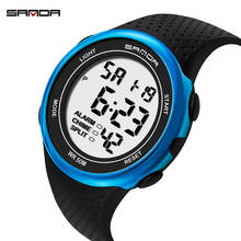 Часы наручные Sanda мужские электронные светодиодные, модные роскошные спортивные, для дайвинга и плавания, 375 2024 - купить недорого