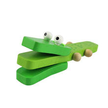Крокодиловые кастаньеты деревянные Мультяшные музыкальные игрушки для детей ясельного возраста вечерние Развивающие игрушки для детей 2024 - купить недорого