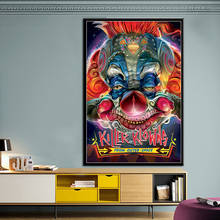 Poster Prints Hot Killer Klowns from Outer Space Retro Horror Movie Canvas Oil Painting Art Wall Pictures Living Room Home Decor 2024 - buy cheap
