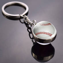 Llavero con colgante de bola de cristal para amantes del béisbol, accesorios para llaves, material de béisbol, regalo 2024 - compra barato