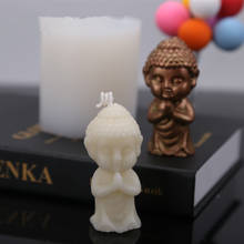 Molde de aromaterapia con diseño de Buda, molde de vela 3D, estatua de Buda, decoración de coche, cera de silicona, resina de yeso, fabricación de artesanías 2024 - compra barato