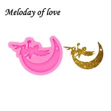 Glossy Silicone MOON/TINK Keychain Epoxy Resin Girl Molds Jewelry Making Custom Mould DY0514 2024 - buy cheap