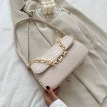 2022 Summer Chain Designer Lady Travel Shoulder Simple Handbags Solid Color Small PU Leather Crossbody Bags For Women S2289 2024 - buy cheap