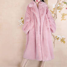 Winter Coat Women Faux Rabbit Hair Fur Coat Korean Imitation Mink Hair Long Jacket Loose Thick Warm Faux Fur Jacket Parka Tide 2024 - buy cheap