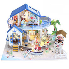 Miniature Diy Doll House Wooden Miniature Handmade Dollhouses Furniture Kit Handmade Toys For Children Girl Gift Legend Blue Sea 2024 - buy cheap