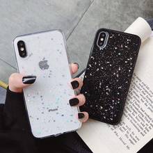 Funda de teléfono brillante para iPhone 11, 12 Mini Pro, XS, Max, XR, X, 6, 6s, 7, 8 Plus, con lentejuelas, corazón de amor, transparente y brillante 2024 - compra barato