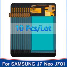 Display lcd para smartphone, 10 peças, sensível ao toque, para substituição em samsung galaxy j7, neo, j701, j701f 2024 - compre barato