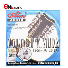 Alice A2012 12 Strings Acoustic Guitar Strings 010-026 Musical Instrument Guitar Parts Accessories 12 Guitarrra Strings 1 Set 2024 - buy cheap