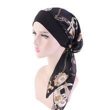 Summer Autumn Womens Indian Hair Loss Cover Head Scarf Wrap Muslim Cancer Chemo Flower Print Beanies Turban Hat Headwear 2024 - buy cheap