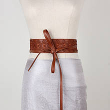 Fashion PU Leather Belts For Women Soft Dress Belts Wide Corset Cummerbunds Strap Pasek Damski Female Burgundy Belt Girl SE100 2024 - buy cheap