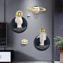 Nordic Astronaut Planet Resin Ornaments Wall Murals Children's Room Wall Hanging Crafts Home Livingroom Wall Sticker Decoration 2024 - buy cheap